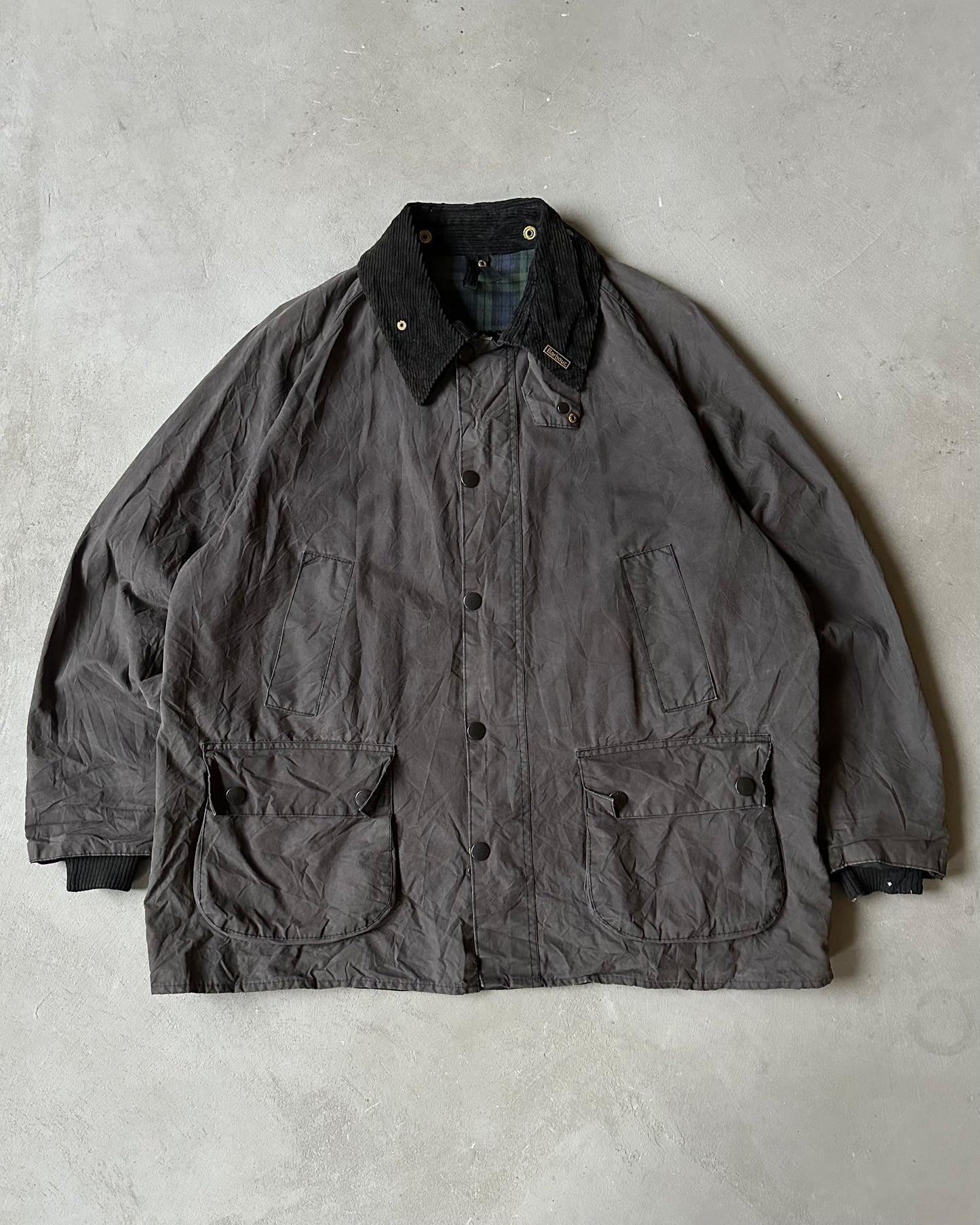 1990s - Charcoal Barbour Bedale Jacket - L