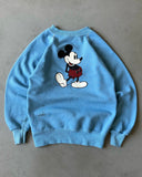 1980s - Light Blue Mickey Mouse Crewneck - (W)XS