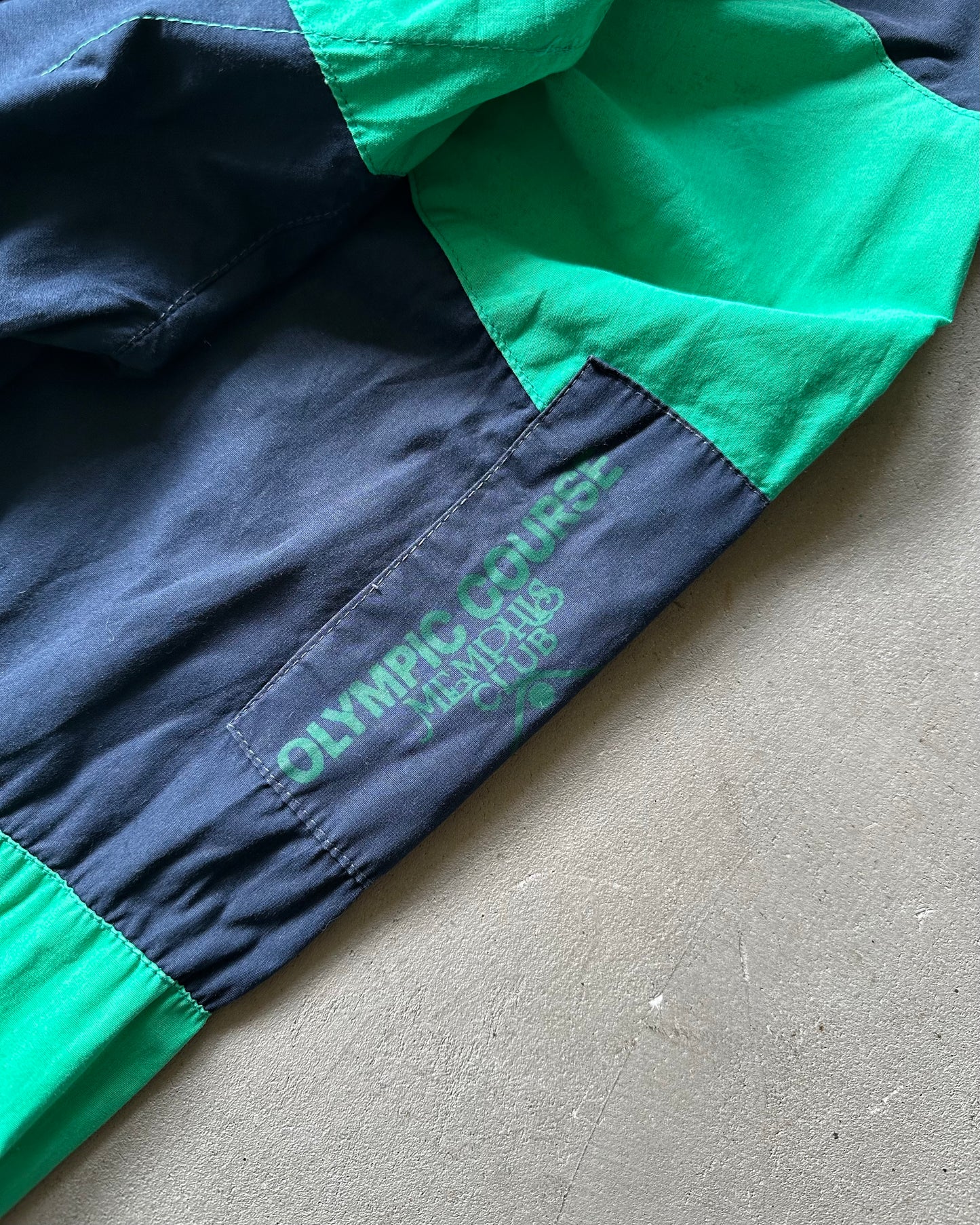 1990s - Green/Navy Striped Light Jacket - M