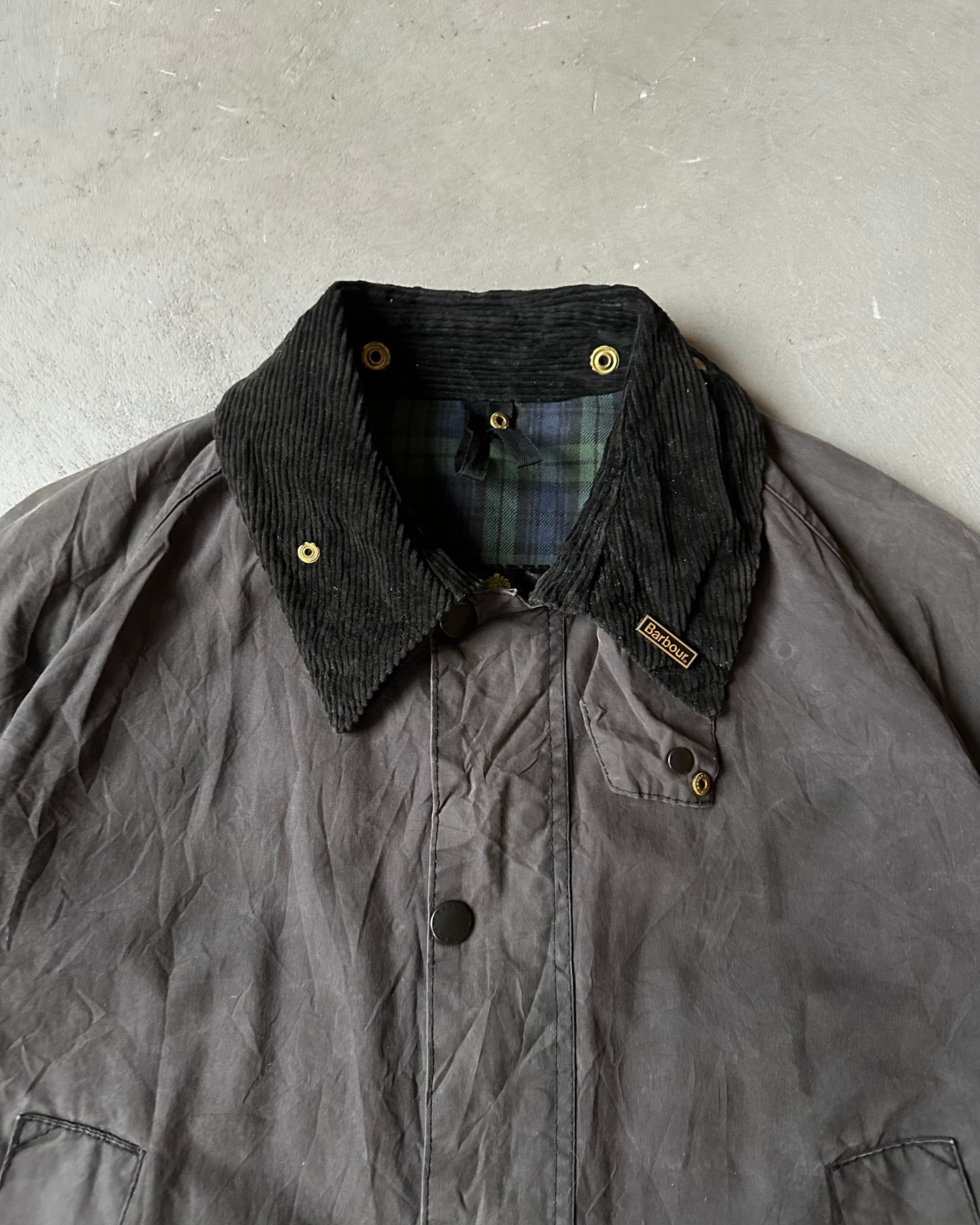 1990s - Charcoal Barbour Bedale Jacket - L