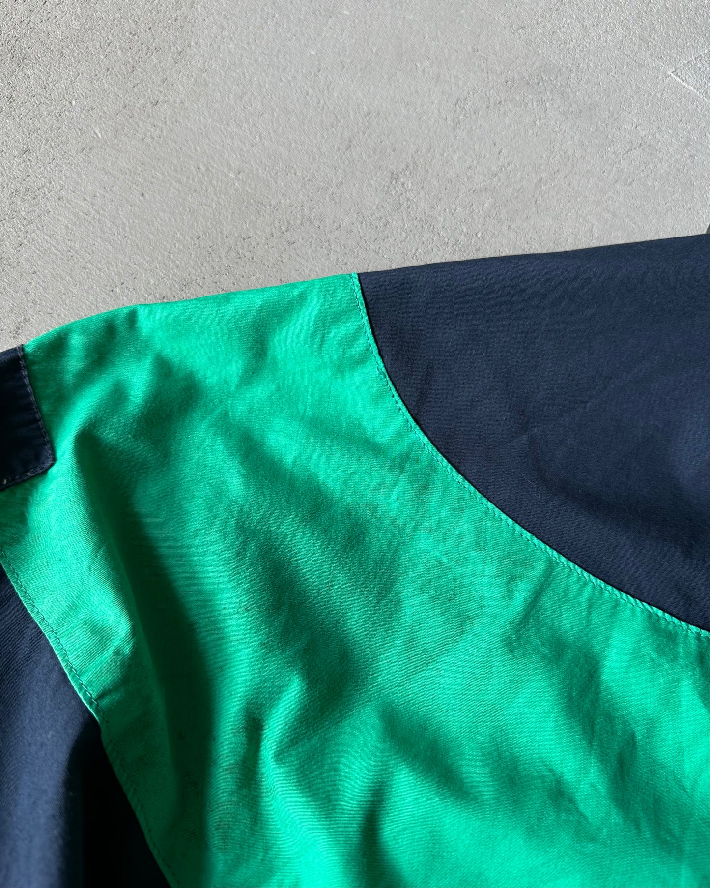 1990s - Green/Navy Striped Light Jacket - M