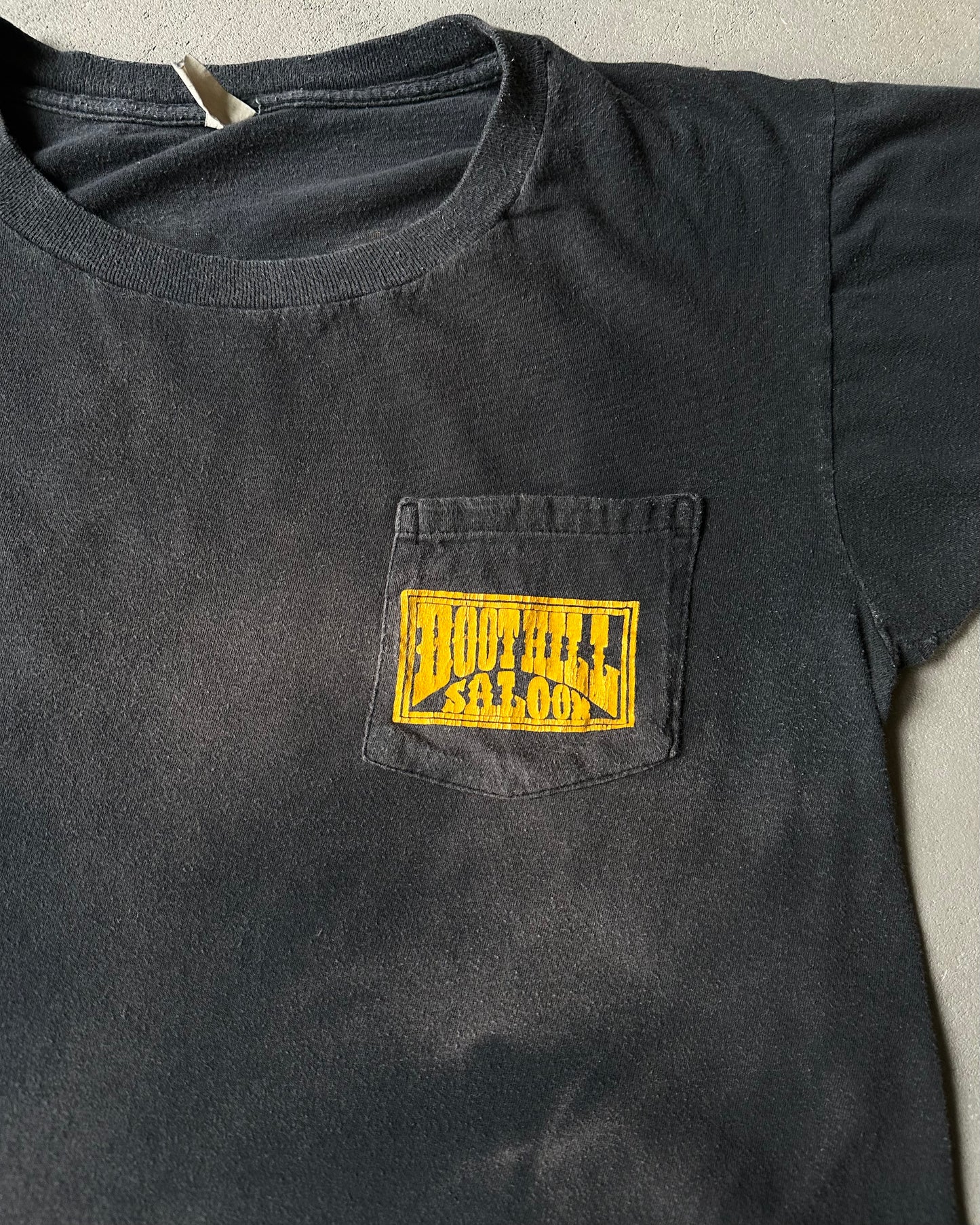 1980s - Faded Black Boot Hill T-Shirt - S/M