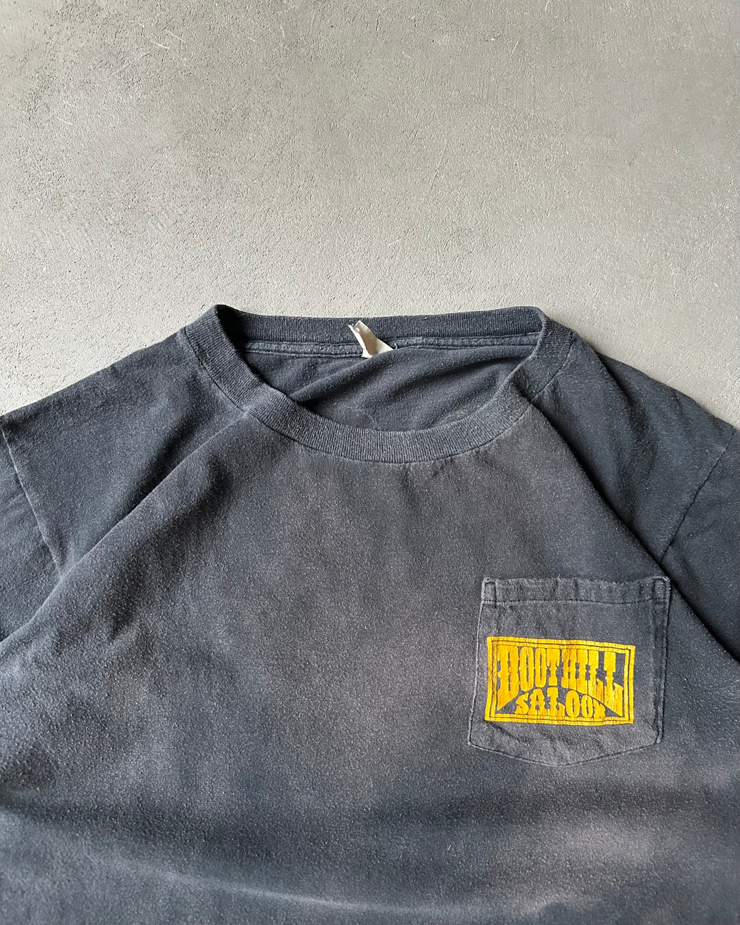 1980s - Faded Black Boot Hill T-Shirt - S/M