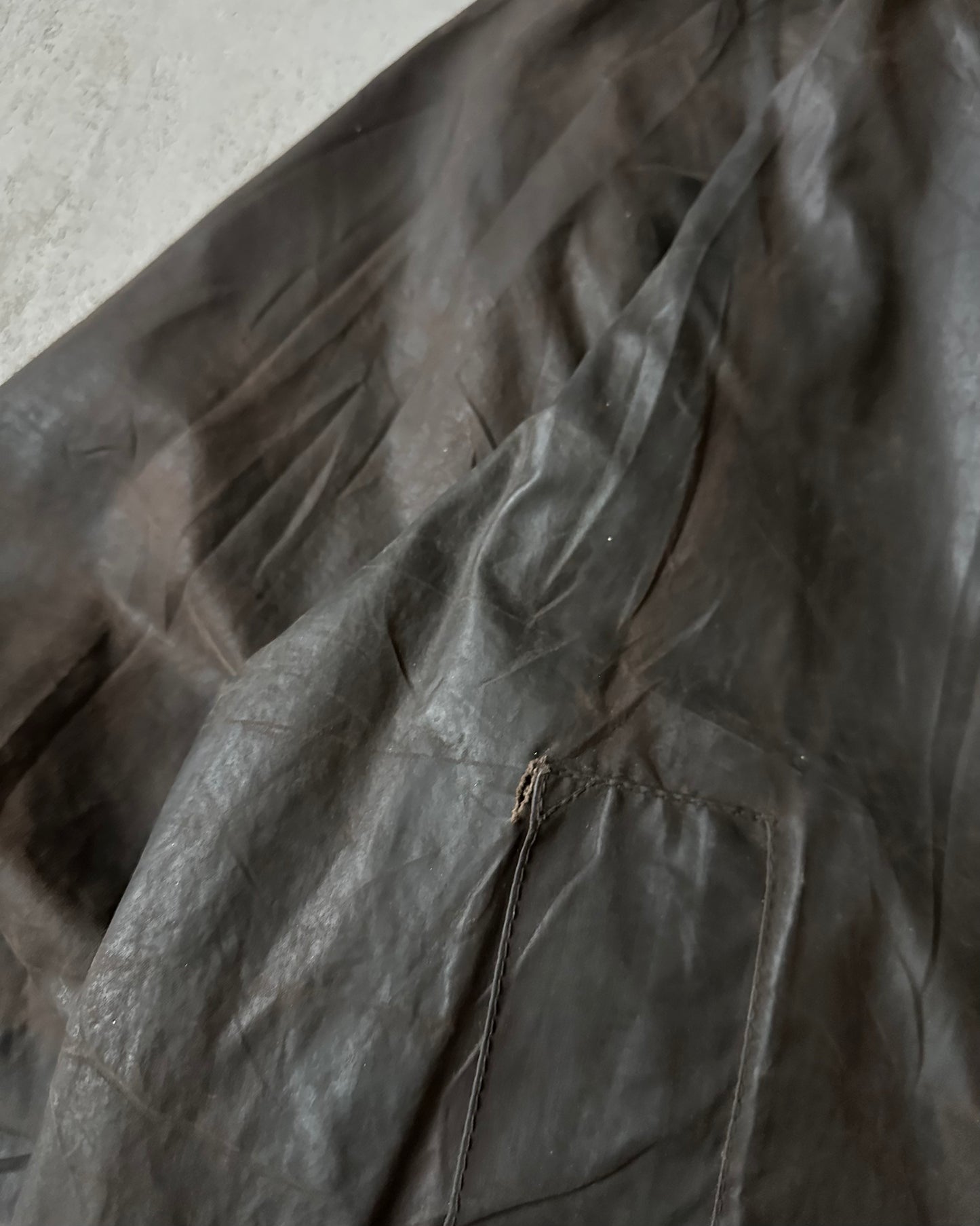 1990s - Distressed Brown Barbour Gamefair Jacket - 48