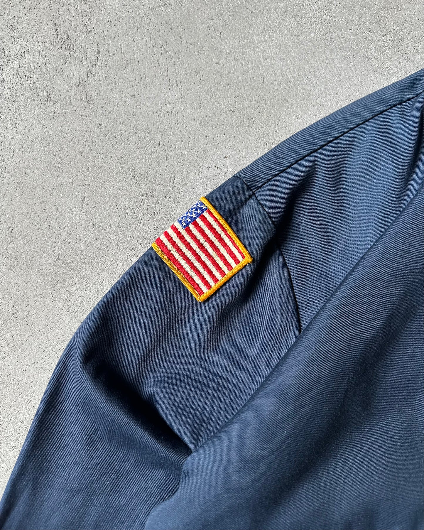 1980s - Navy U.S Flag Work Jacket - L