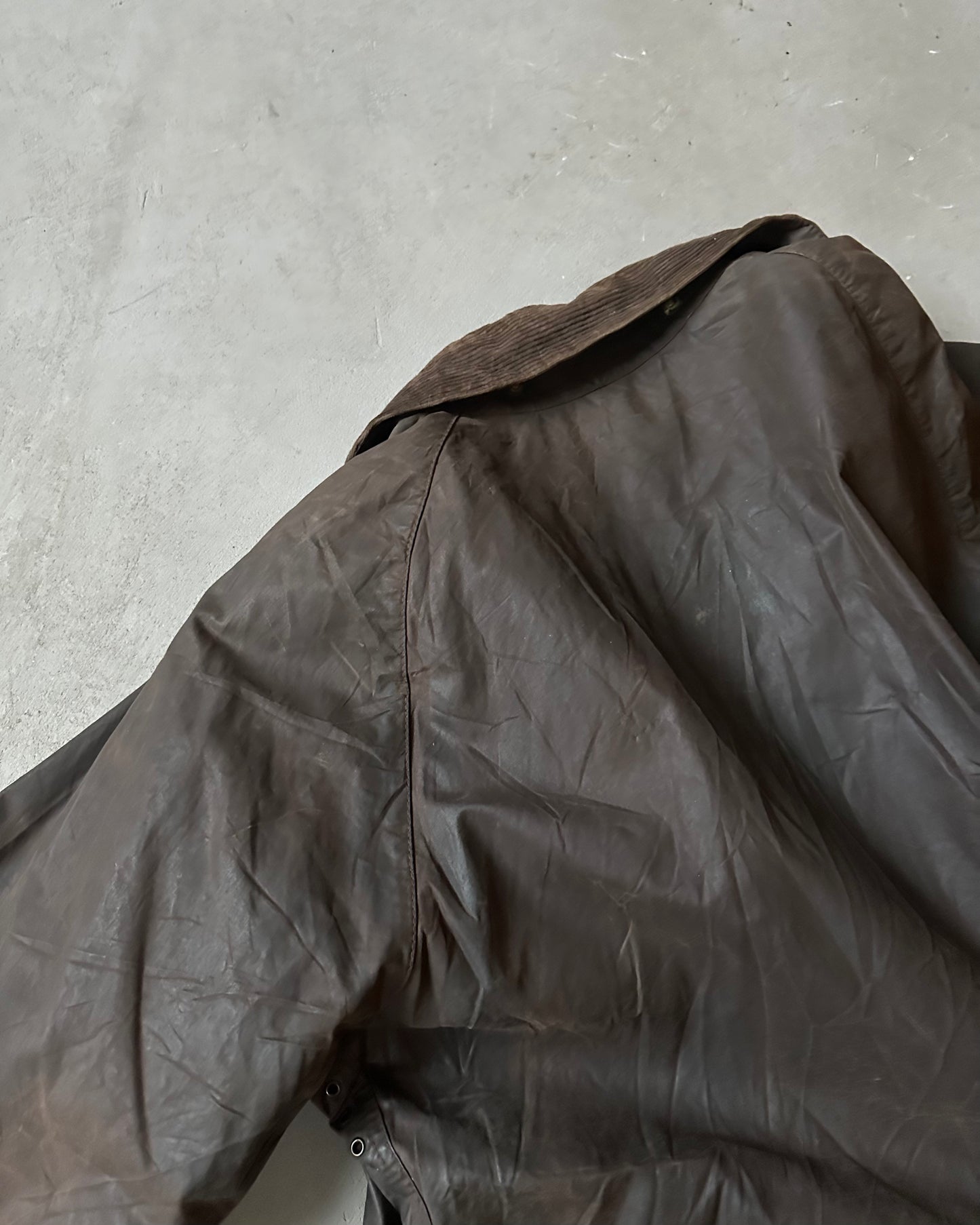 1990s - Distressed Brown Barbour Gamefair Jacket - 48