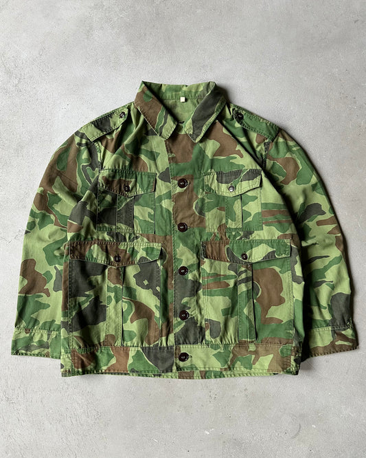 1970s - Camo Field Overshirt - M