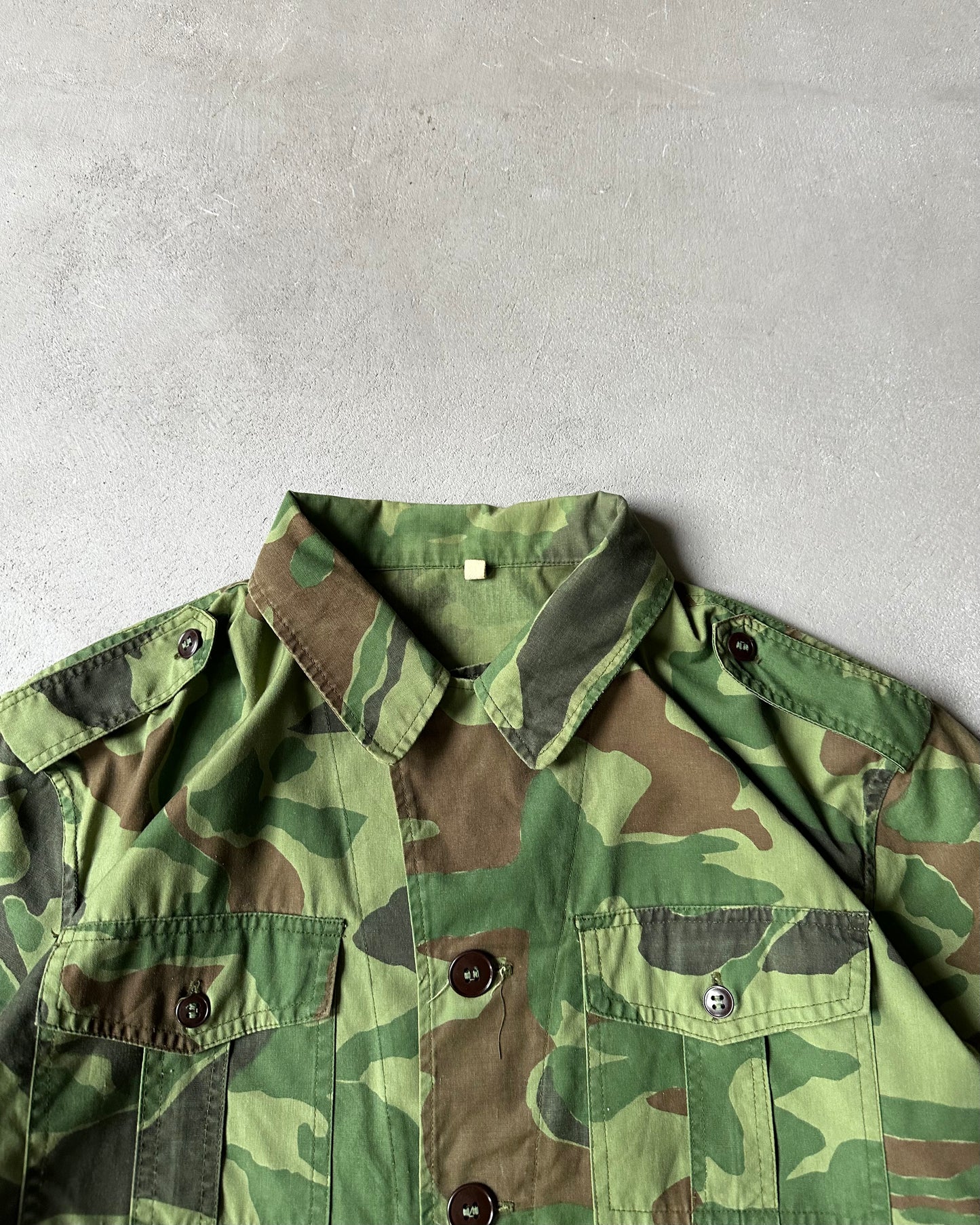 1970s - Camo Field Overshirt - M