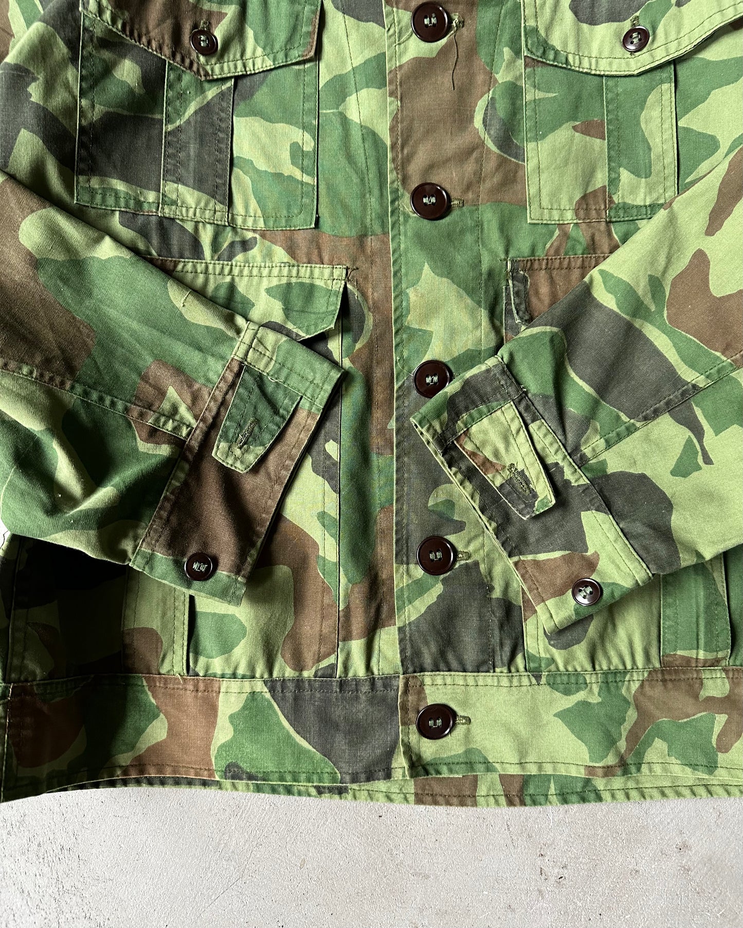 1970s - Camo Field Overshirt - M