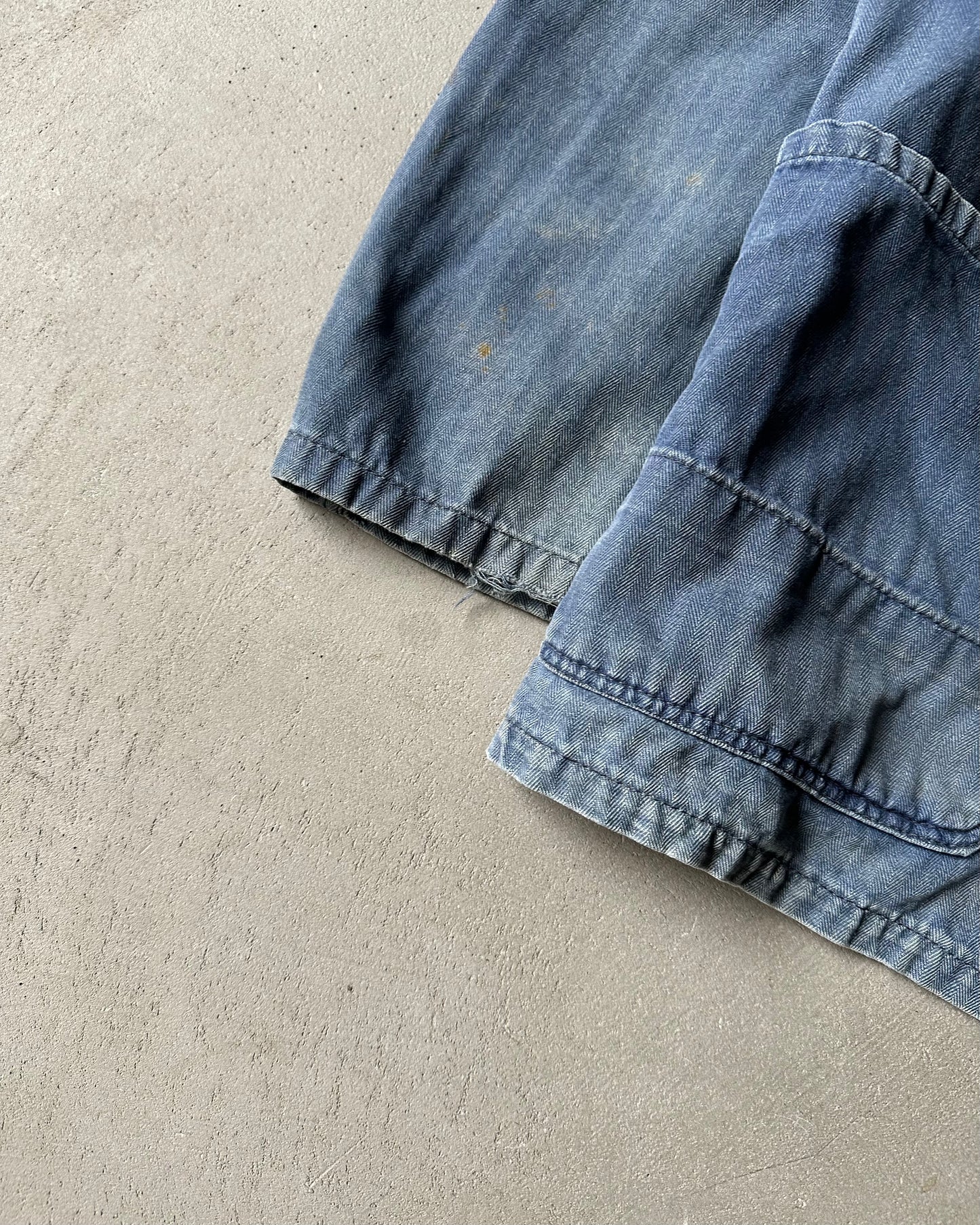 1970s - Faded Blue HBT Euro Chore - M