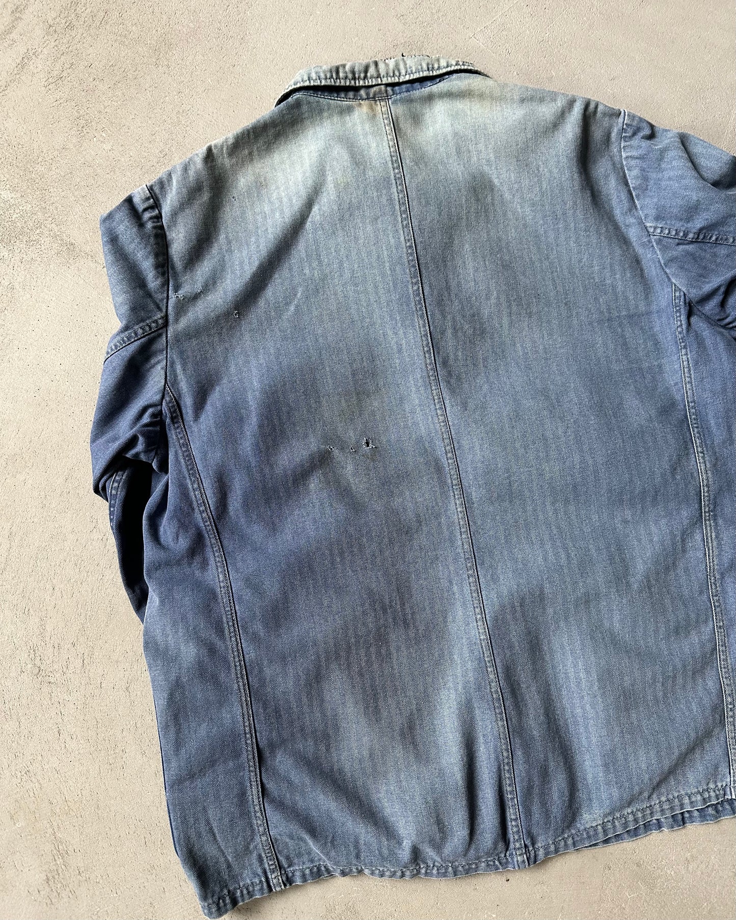 1970s - Faded Blue HBT Euro Chore - M