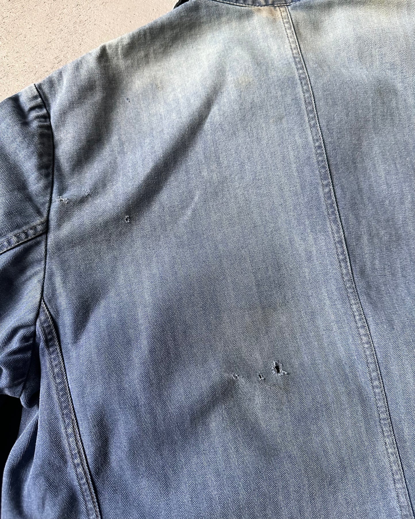 1970s - Faded Blue HBT Euro Chore - M