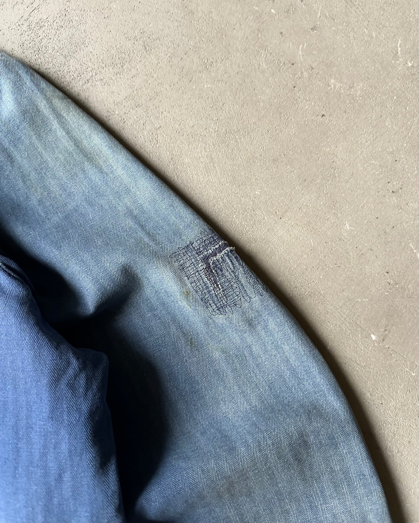 1970s - Faded Blue HBT Euro Chore - L