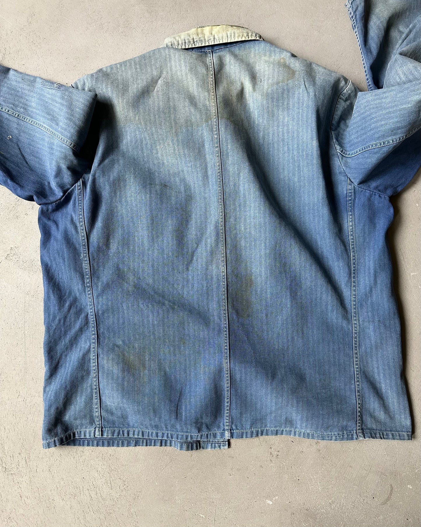 1970s - Faded Blue HBT Euro Chore - L