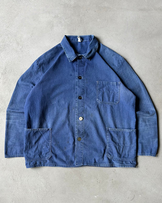 1970s - Faded Blue HBT Euro Chore - L