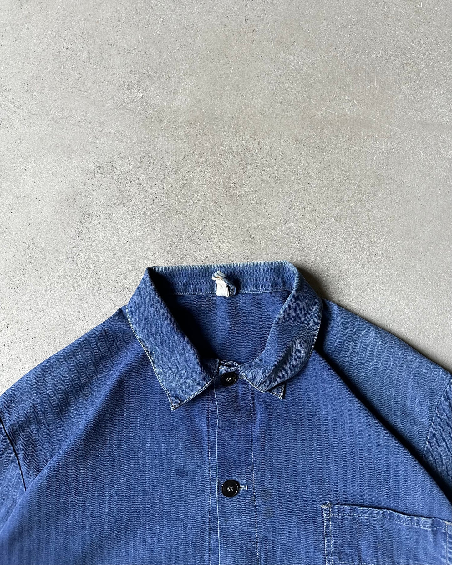1970s - Faded Blue HBT Euro Chore - L