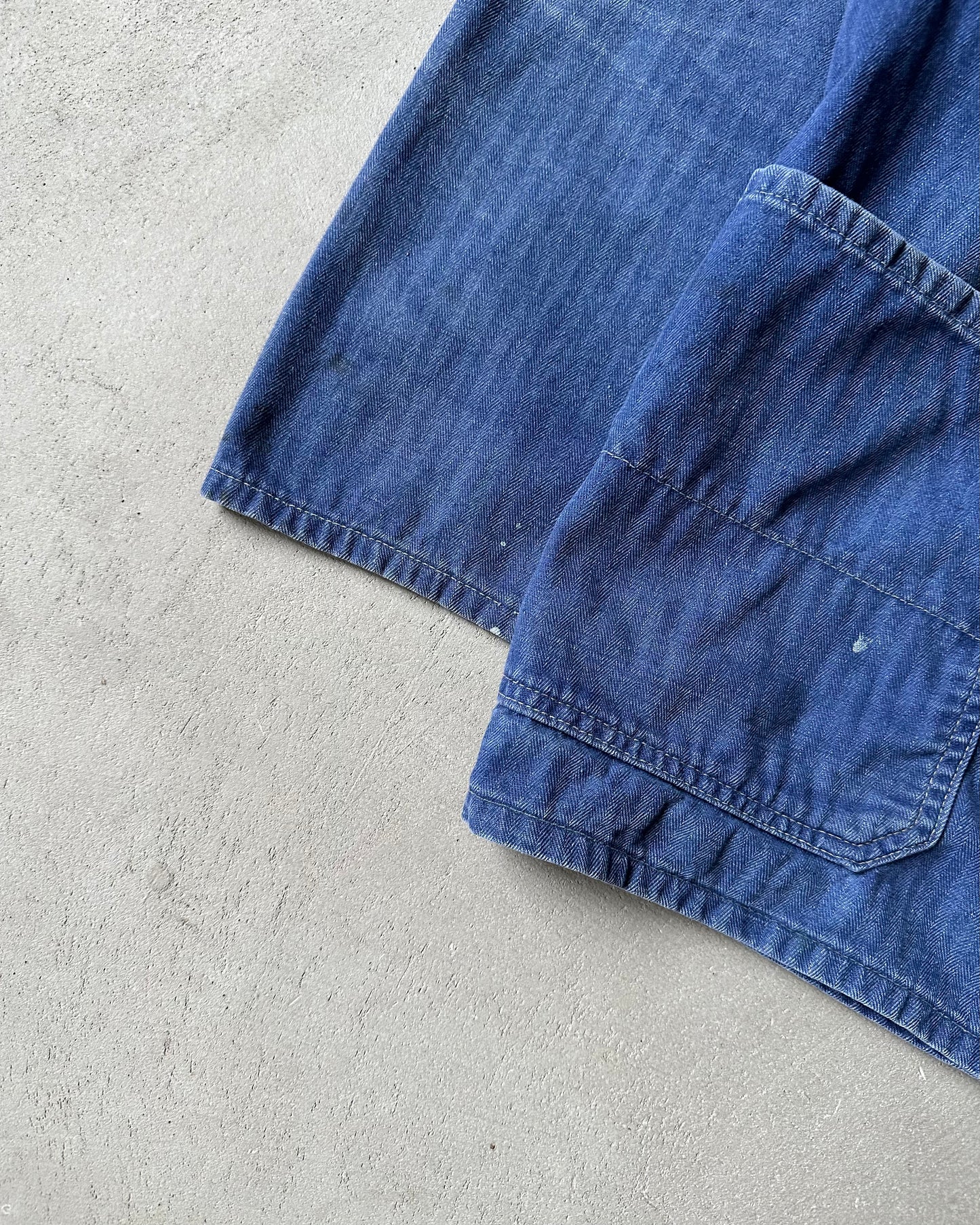 1970s - Faded Blue HBT Euro Chore - L