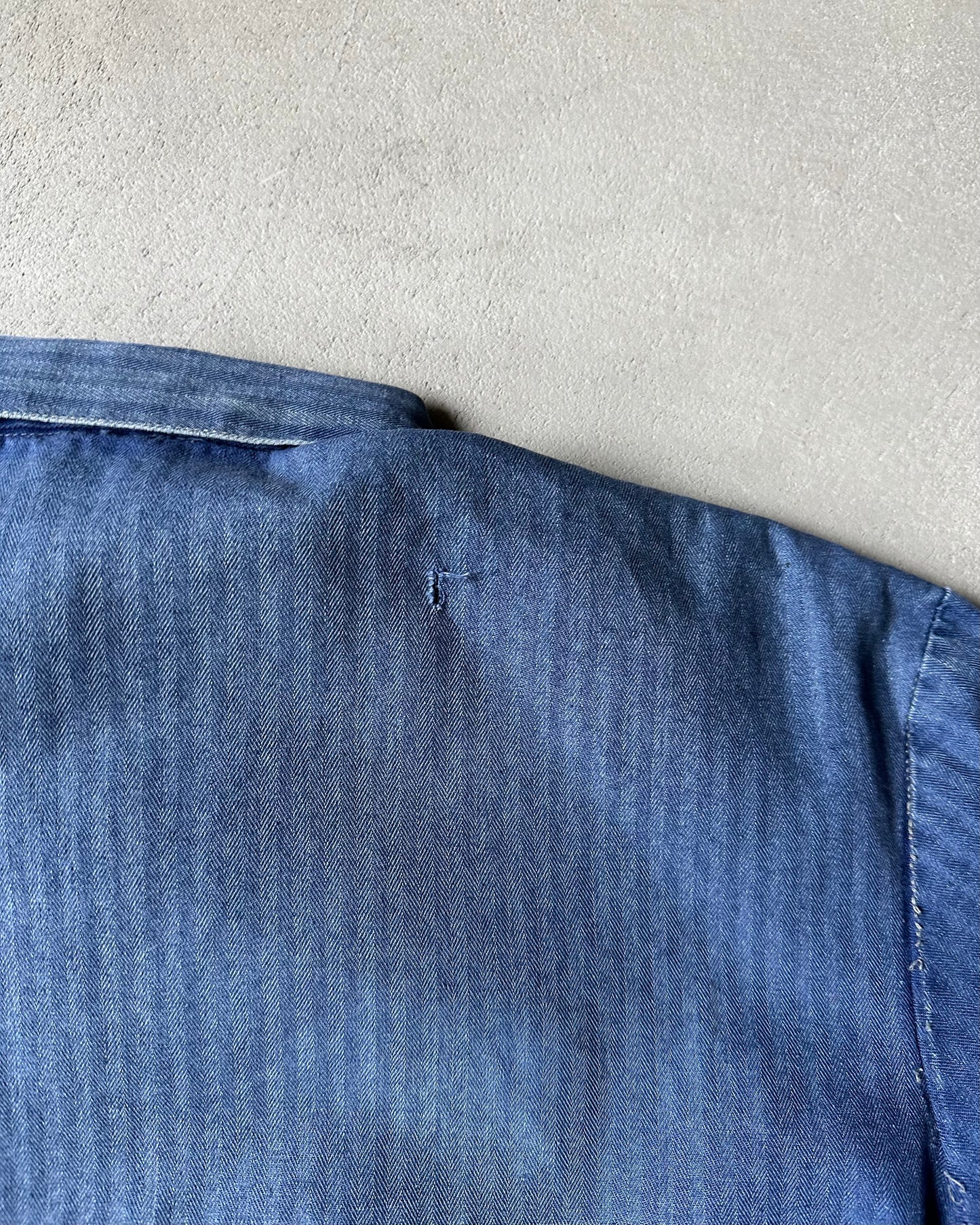 1970s - Faded Blue HBT Euro Chore - L