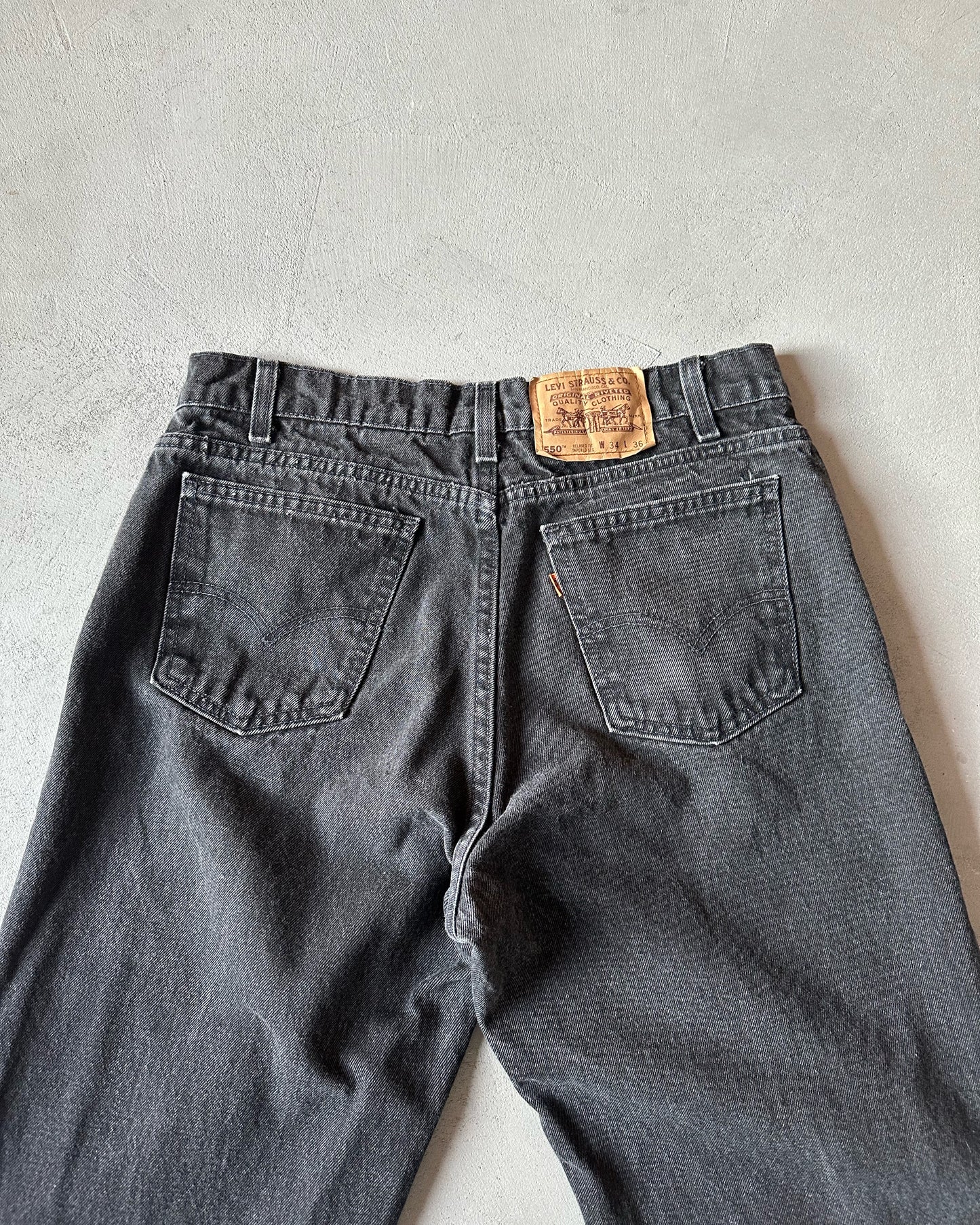 1990s - Black 550 Levi's Jeans - 33x35