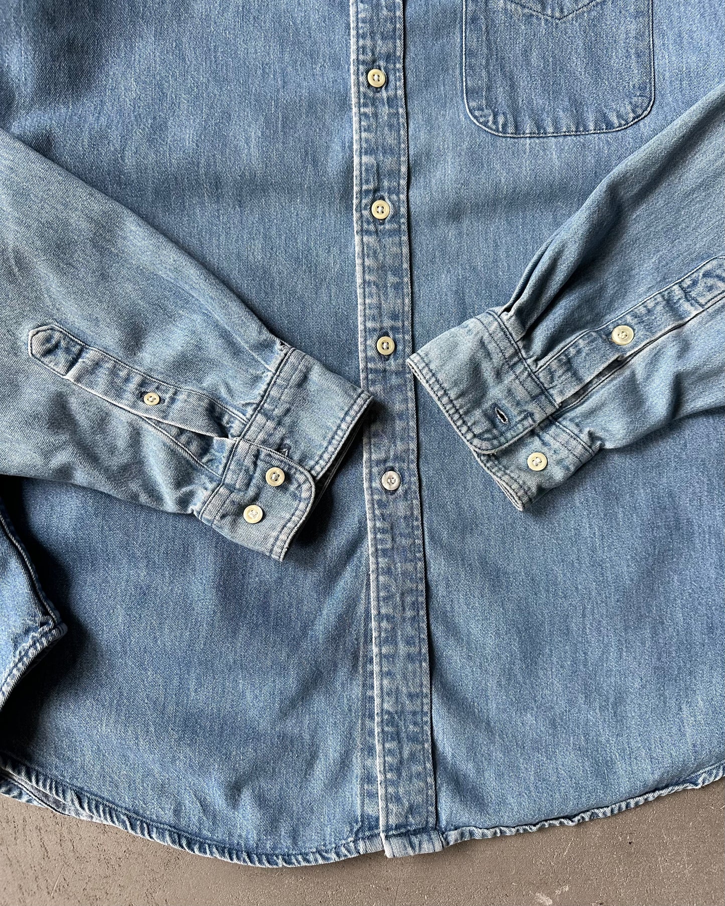 1990s - J.Crew Denim Shirt - XL
