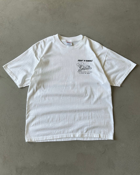 1990s - White Squat 'N' Gobble T-Shirt - L