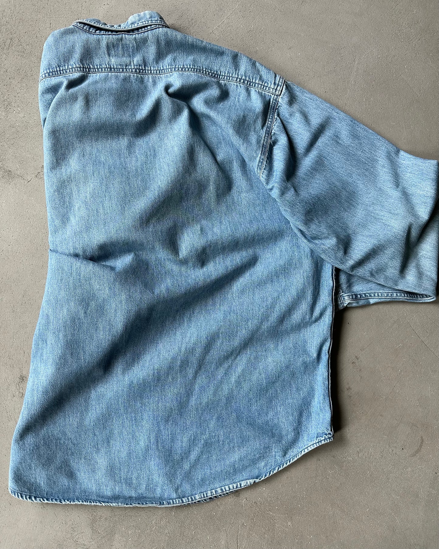 1990s - J.Crew Denim Shirt - XL
