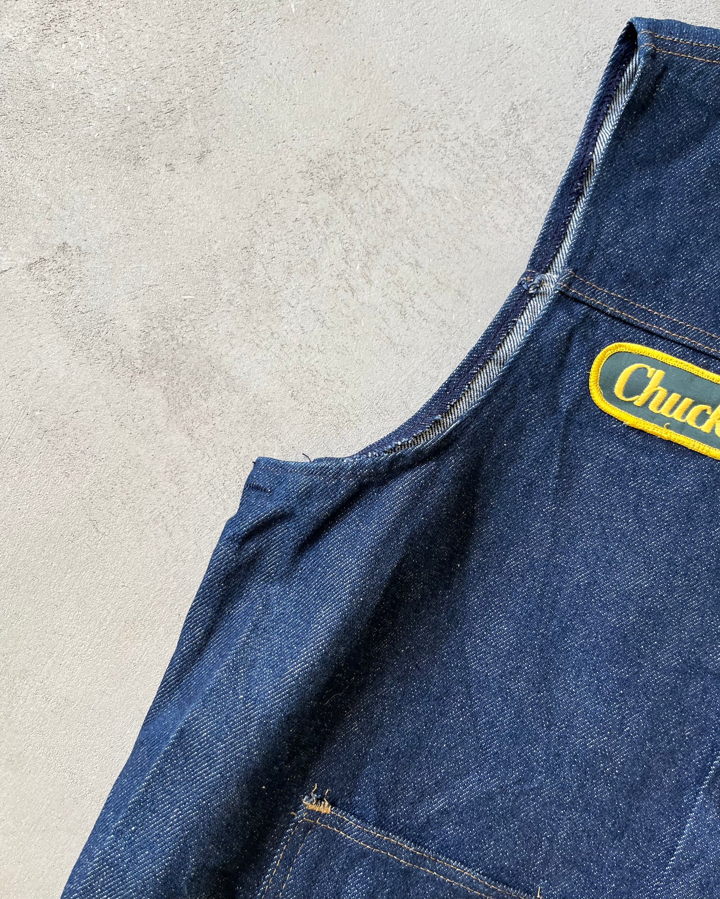 Années 70 - Gilet en jean Taxidermy Marine - M/L