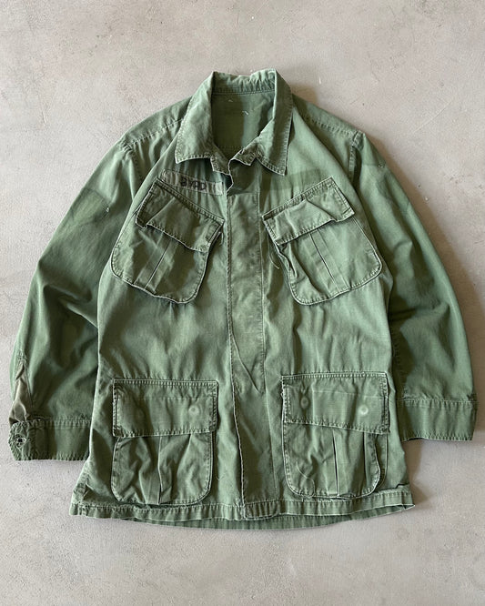 1970s - Green Military Jungle Overshirt - M