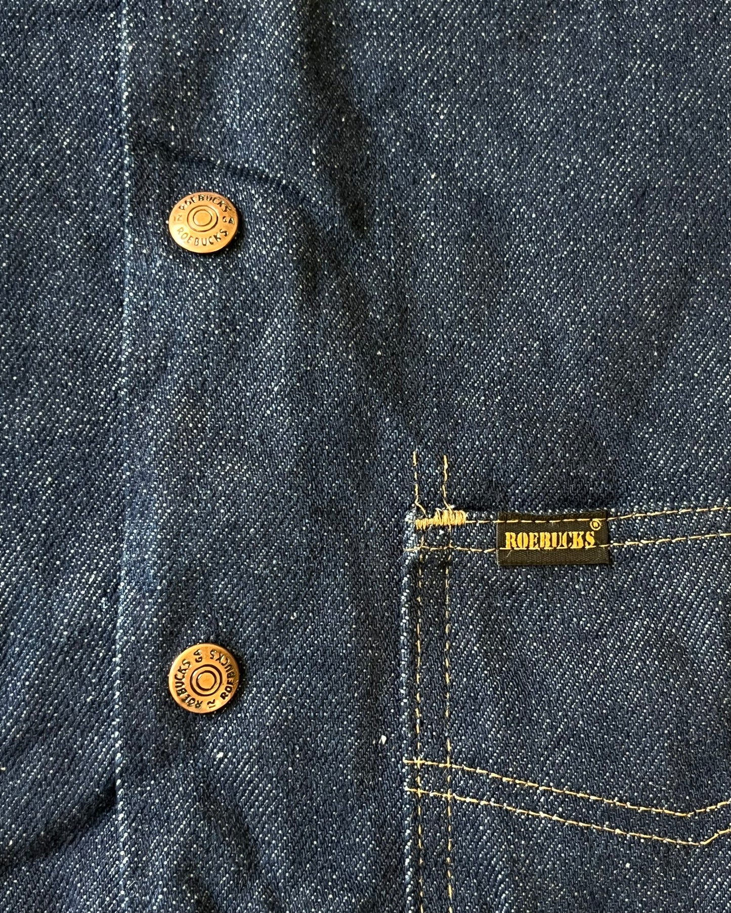 Années 70 - Gilet en jean Taxidermy Marine - M/L