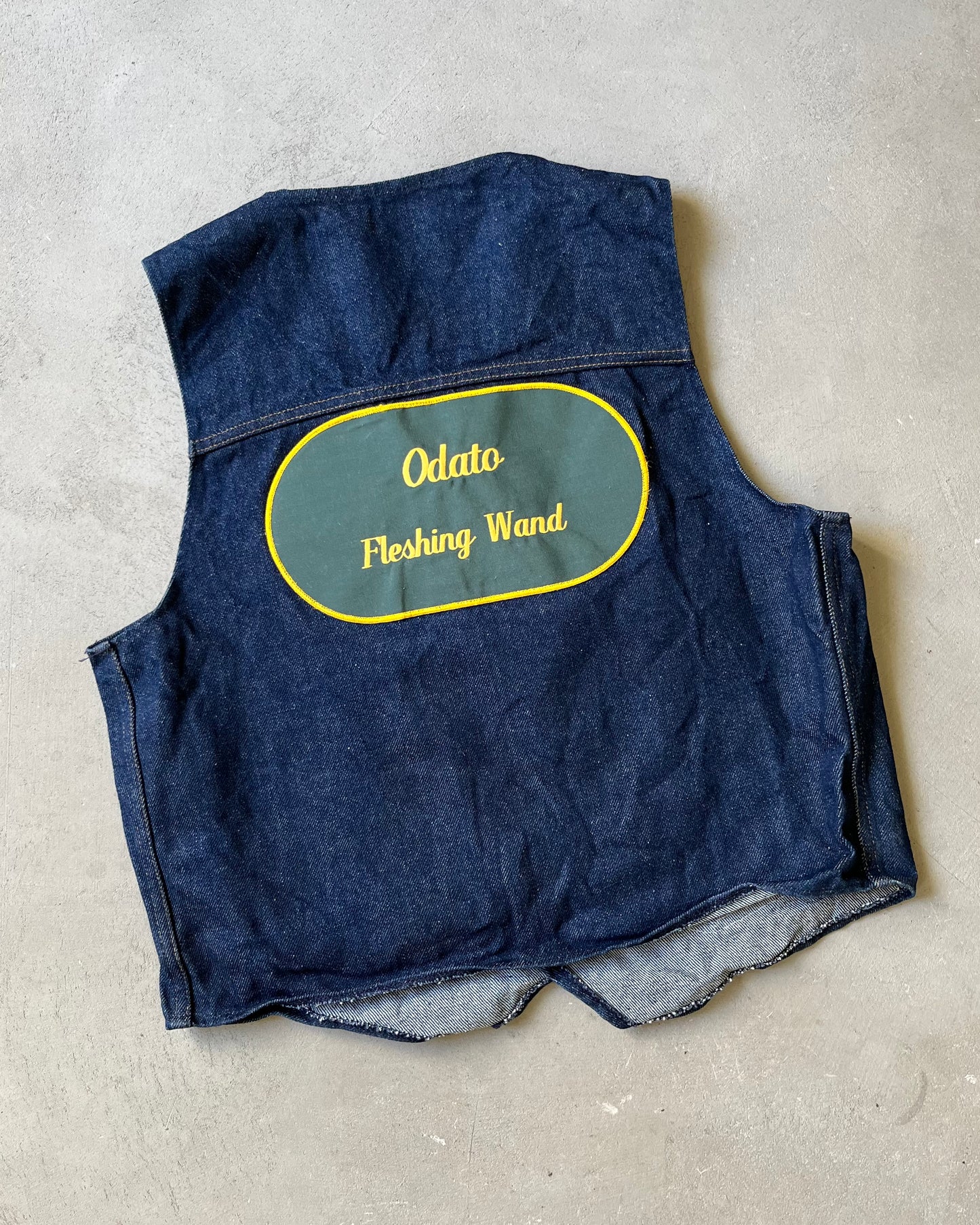 Années 70 - Gilet en jean Taxidermy Marine - M/L