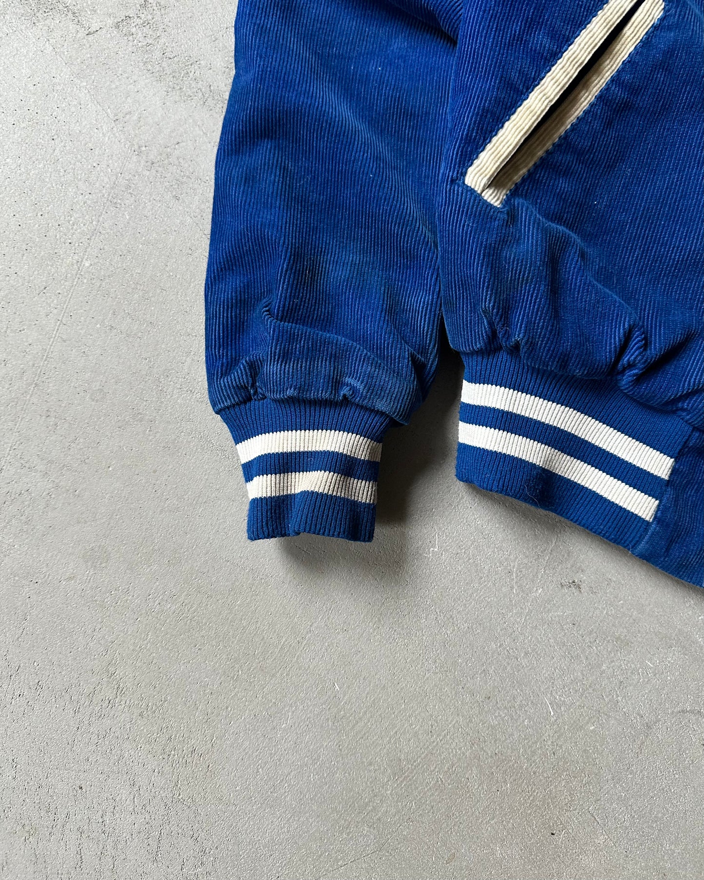 1970s - Distressed Blue USA Hockey Club Varsity Jacket - XS