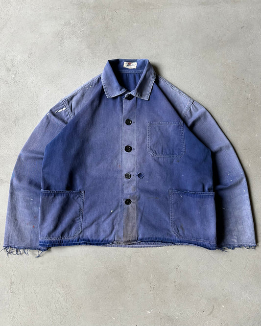 1980s - Distressed Blue Euro Chore - S/M