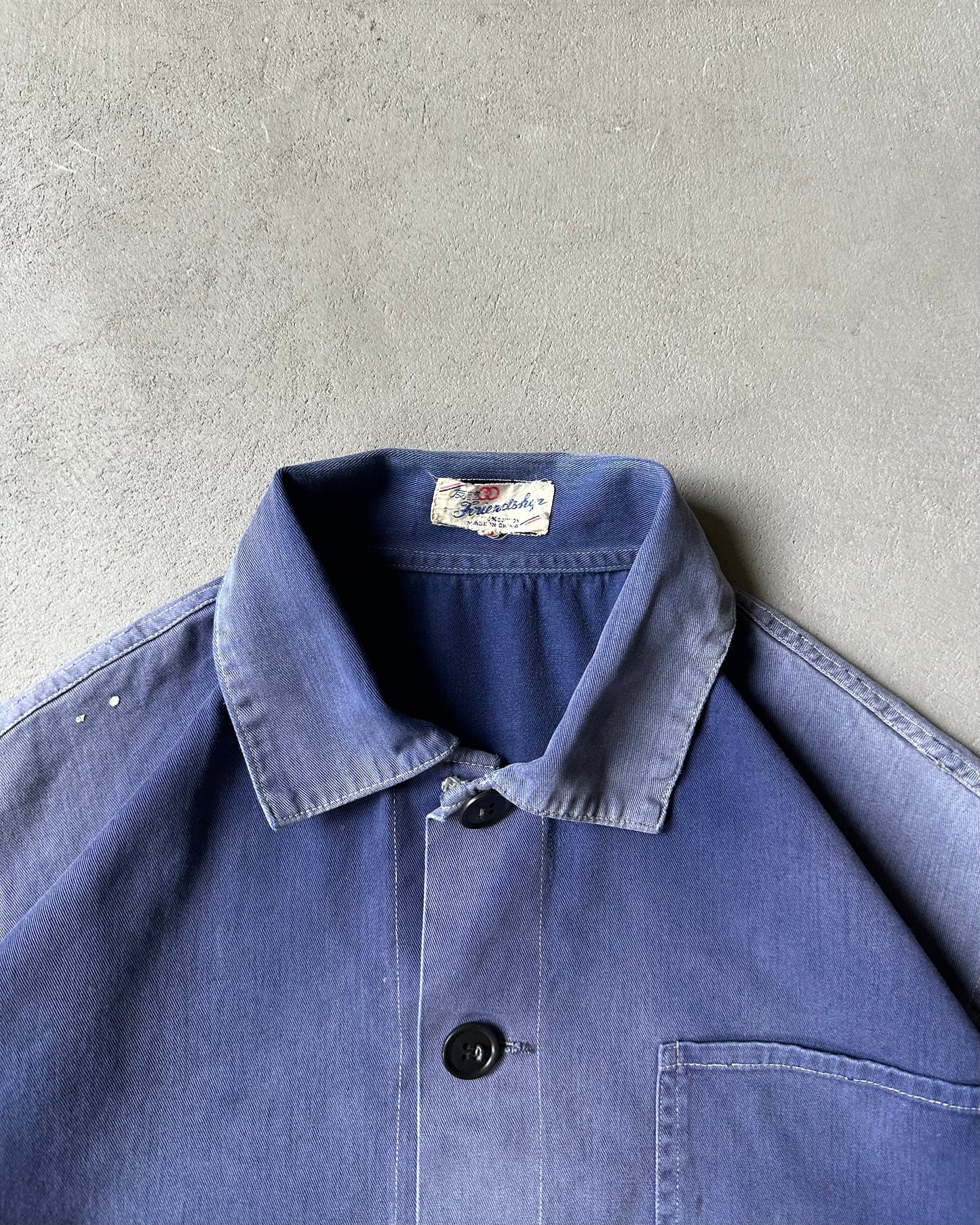 1980s - Distressed Blue Euro Chore - S/M