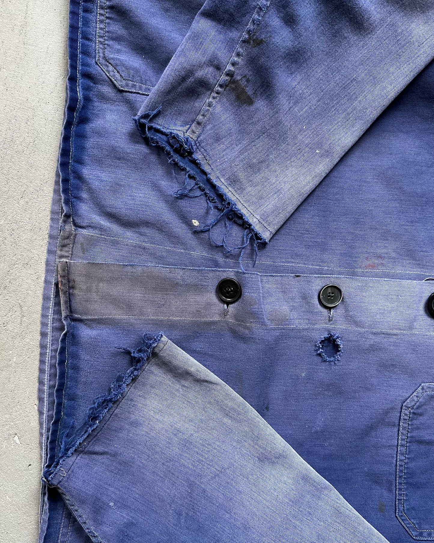 1980s - Distressed Blue Euro Chore - S/M