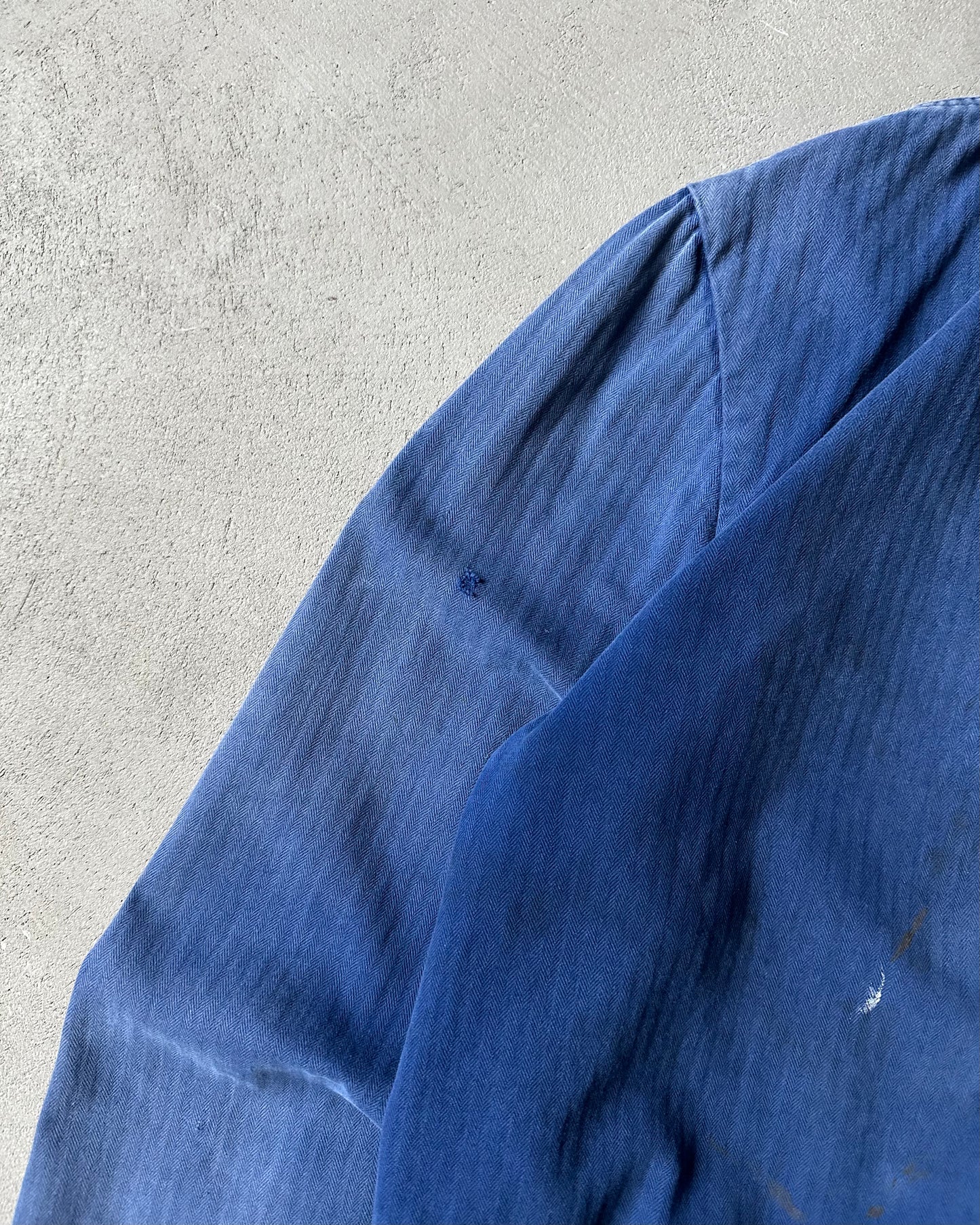 1980s - Distressed Blue HBT German Chore - L