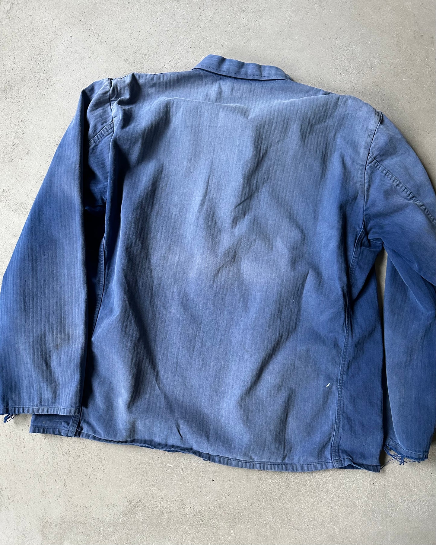 1980s - Distressed Blue HBT German Chore - L
