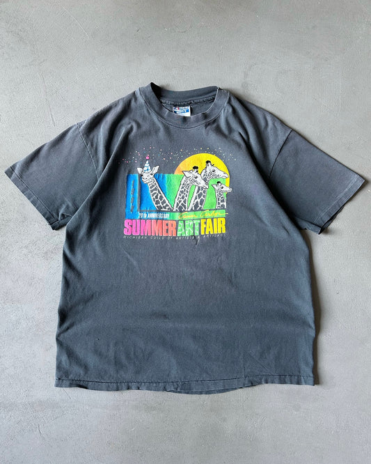 1990s - Distressed Grey Art Fair T-Shirt - M/L