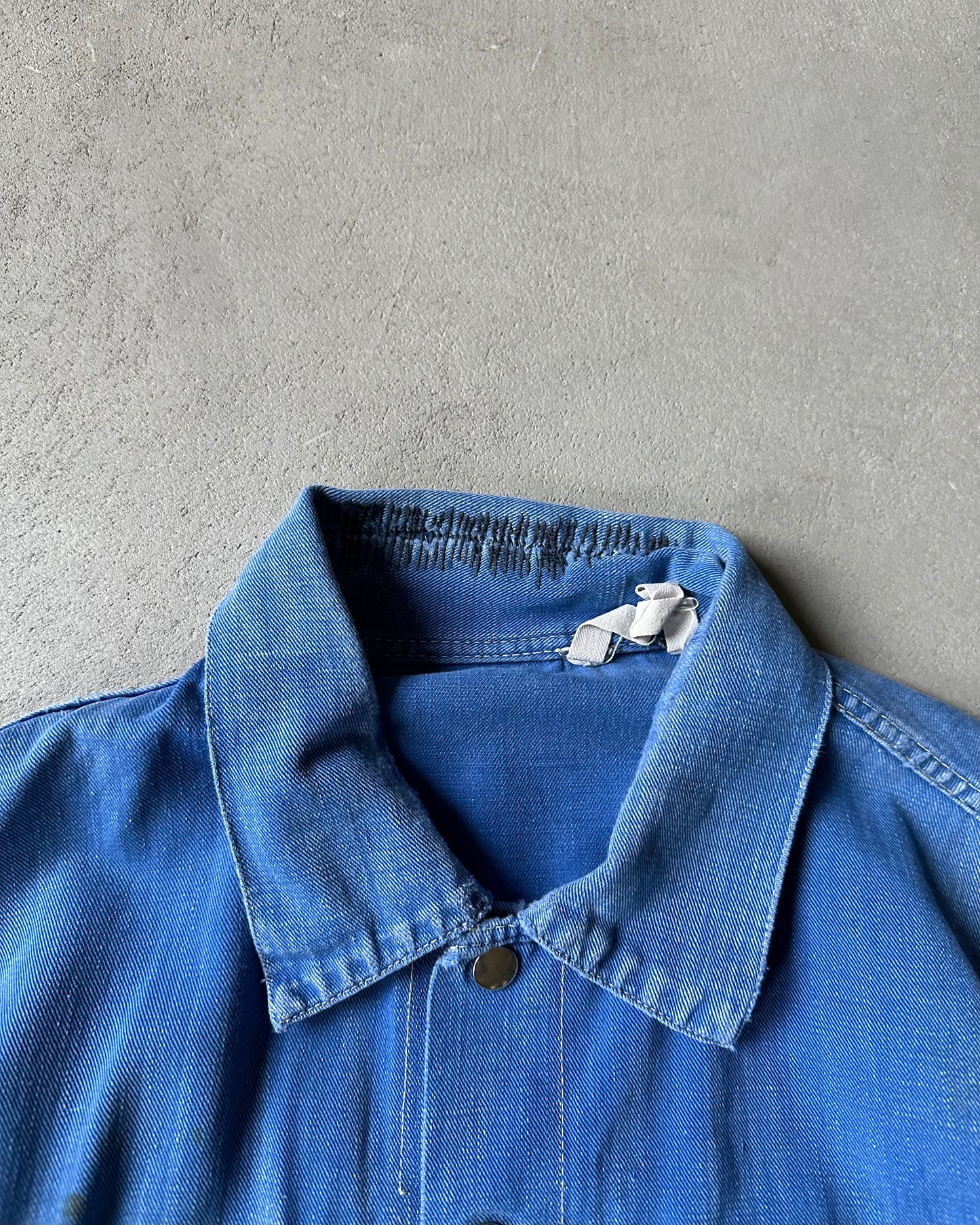 1970s - Distressed Blue Euro Chore - S/M