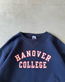 1990s - Navy Hanover Russell Crewneck - L