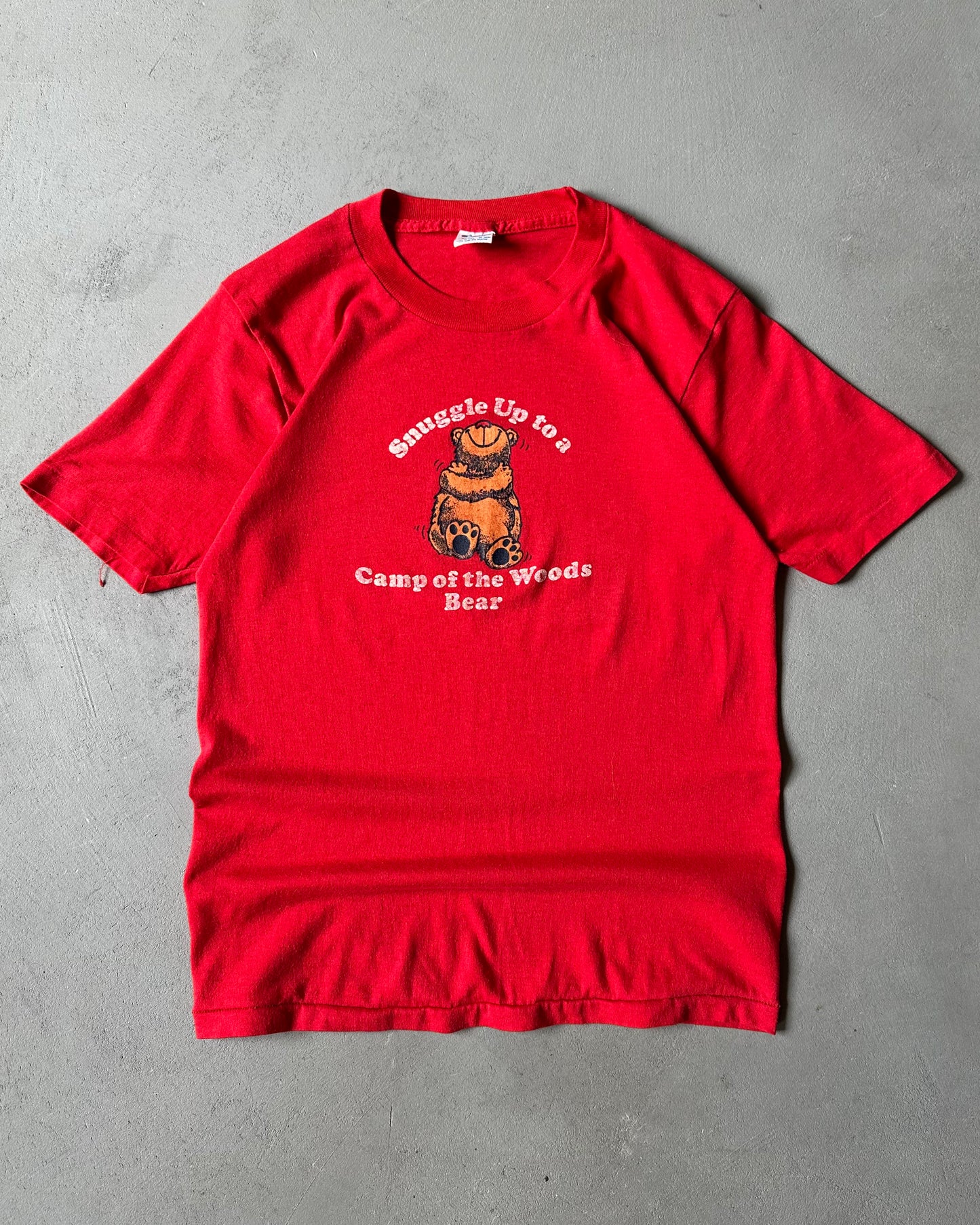 1980s - Red "Snuggle Up" T-Shirt - (W)S