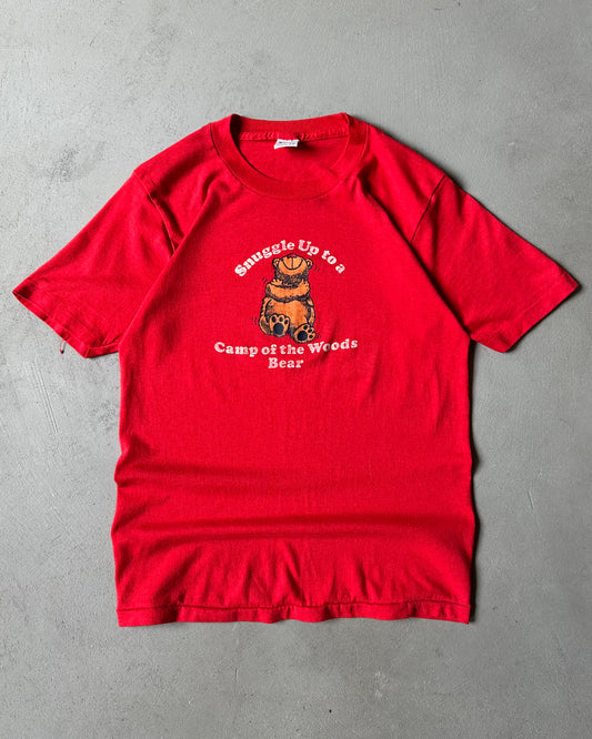 1980s - Red "Snuggle Up" T-Shirt - (W)S