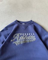 1990s - Blue Russell Athletic Crewneck - M