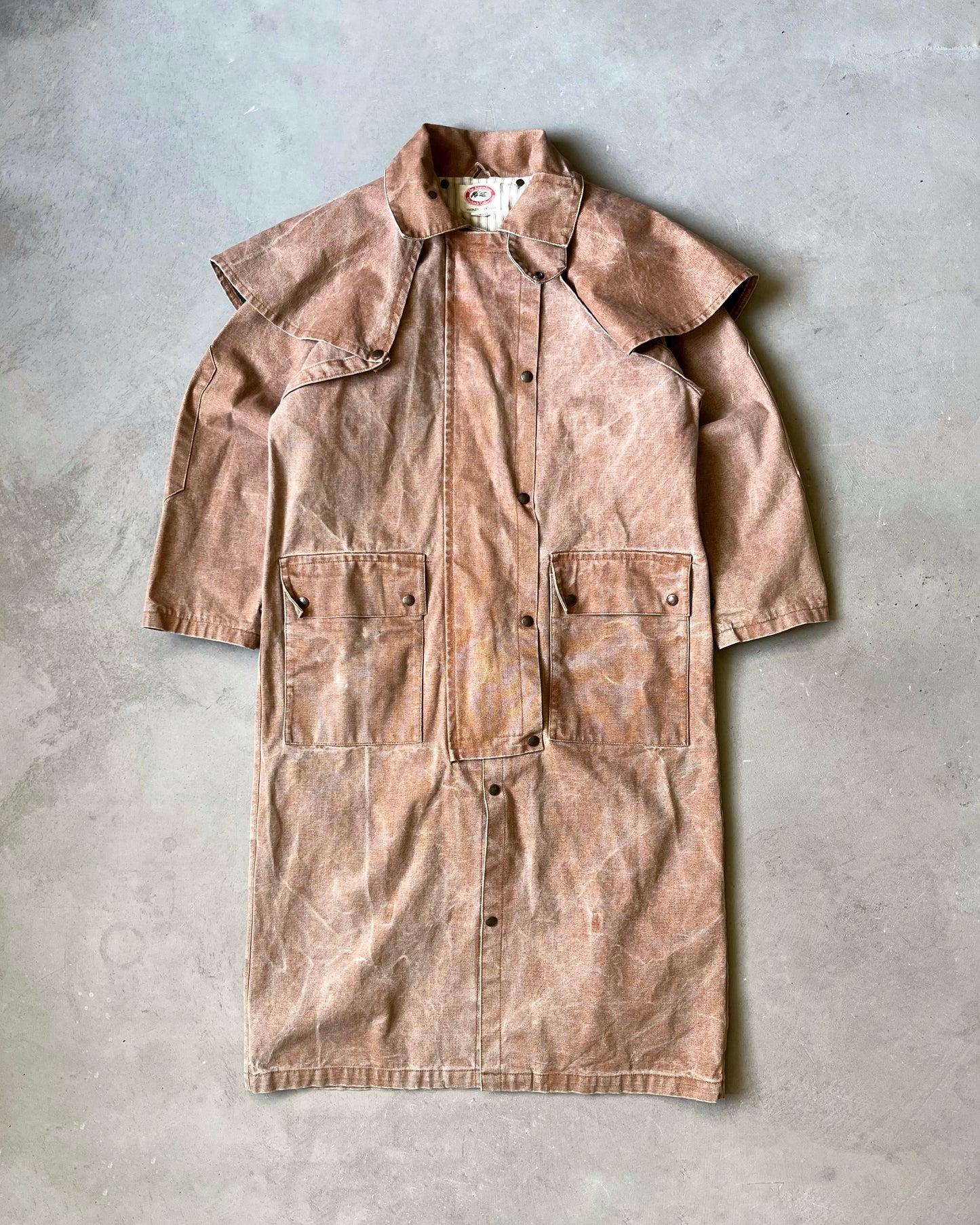 Années 90 - Manteau de poussière marron clair style brousse australienne - S