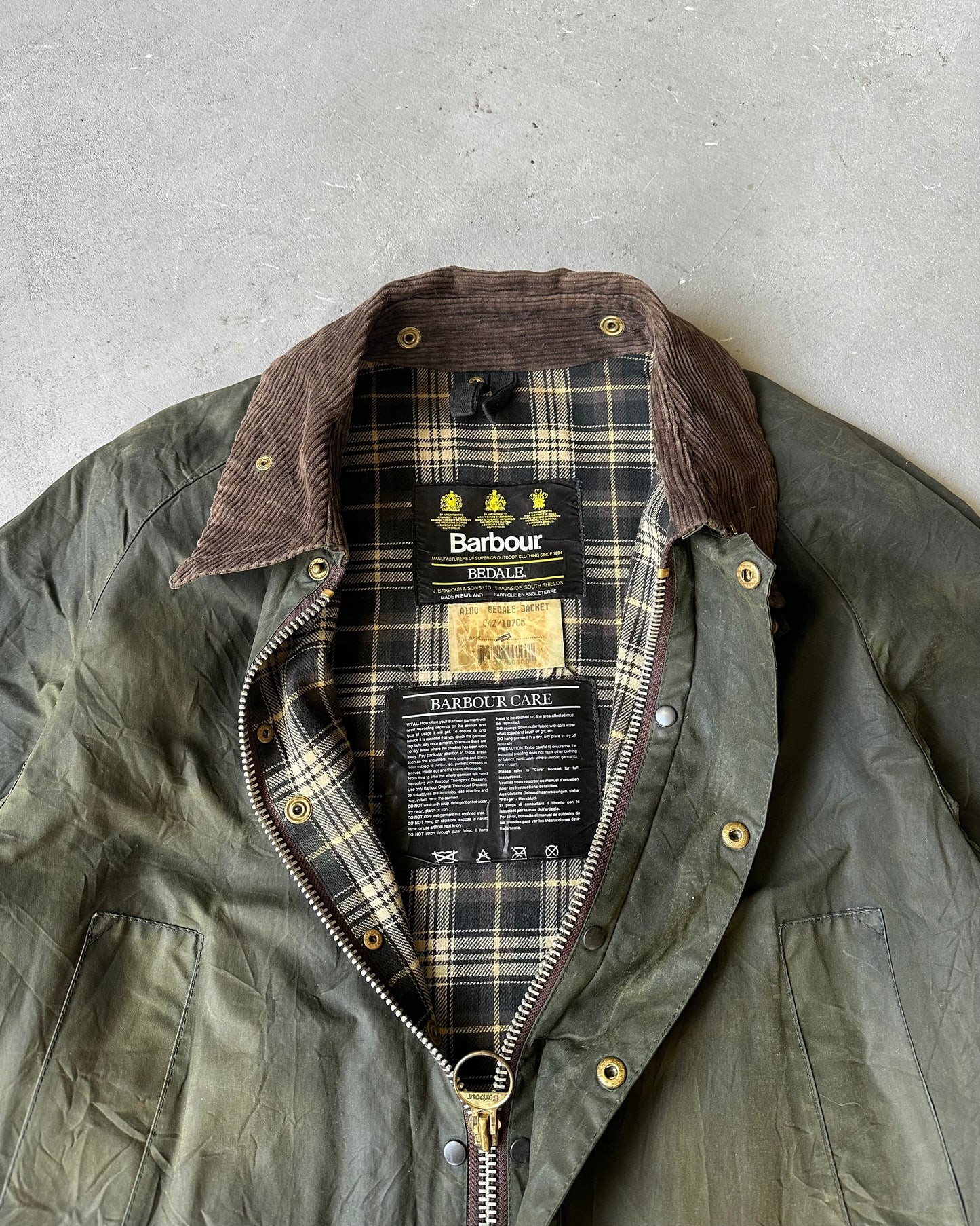 1990s - Green Barbour Bedale Jacket - 42