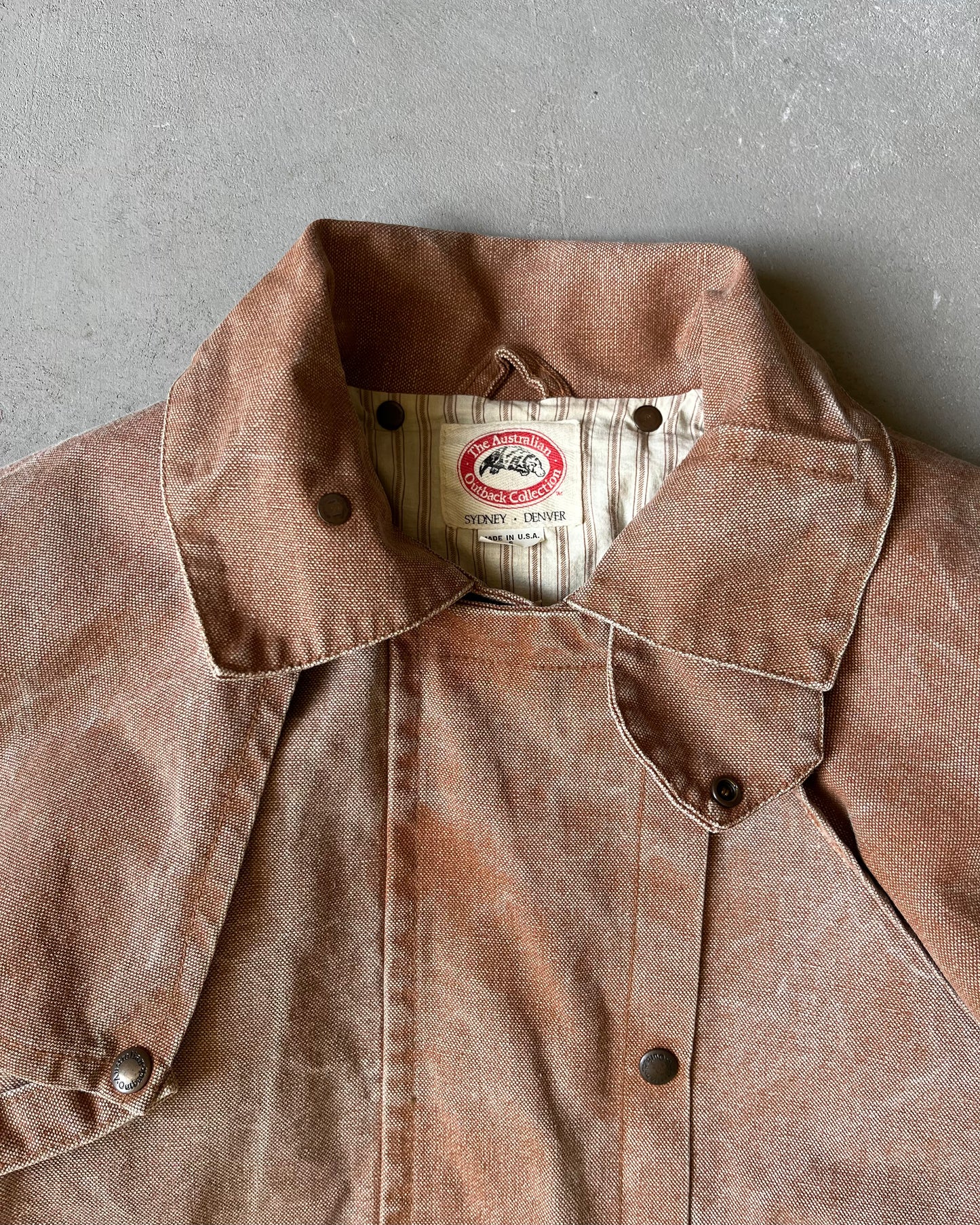 Années 90 - Manteau de poussière marron clair style brousse australienne - S
