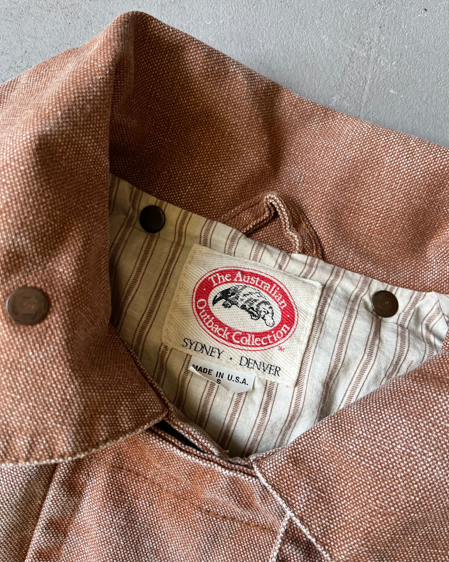 Années 90 - Manteau de poussière marron clair style brousse australienne - S