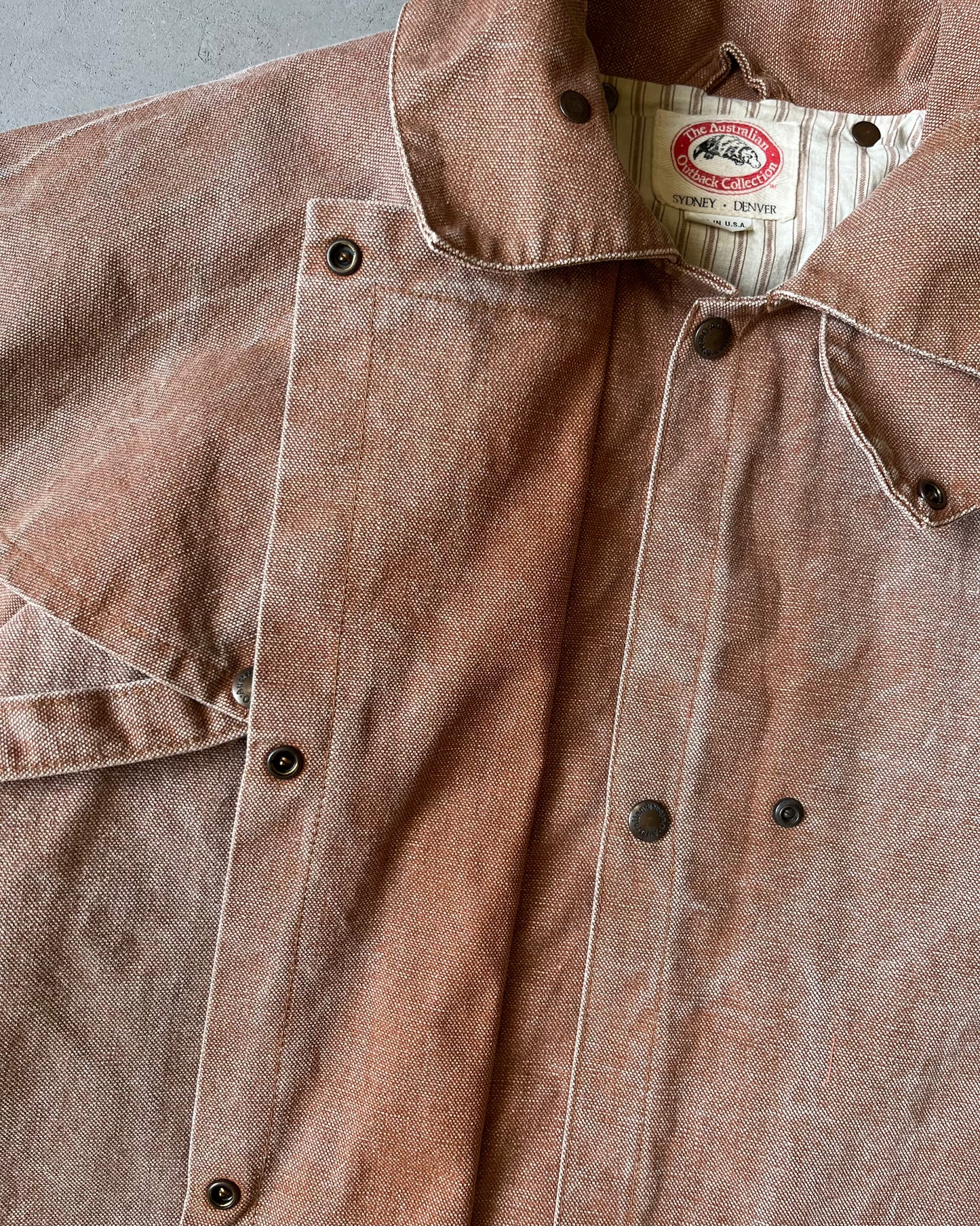 Années 90 - Manteau de poussière marron clair style brousse australienne - S