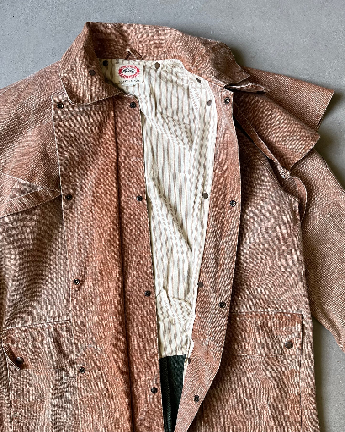 Années 90 - Manteau de poussière marron clair style brousse australienne - S