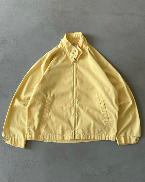 1980s - Baby Yellow Light Harrington Jacket - L