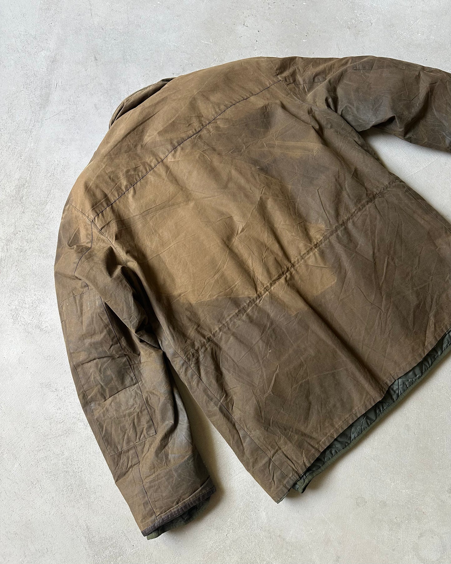 2000s - Green Barbour Quilted Barnard Field Jacket - XL/XXL